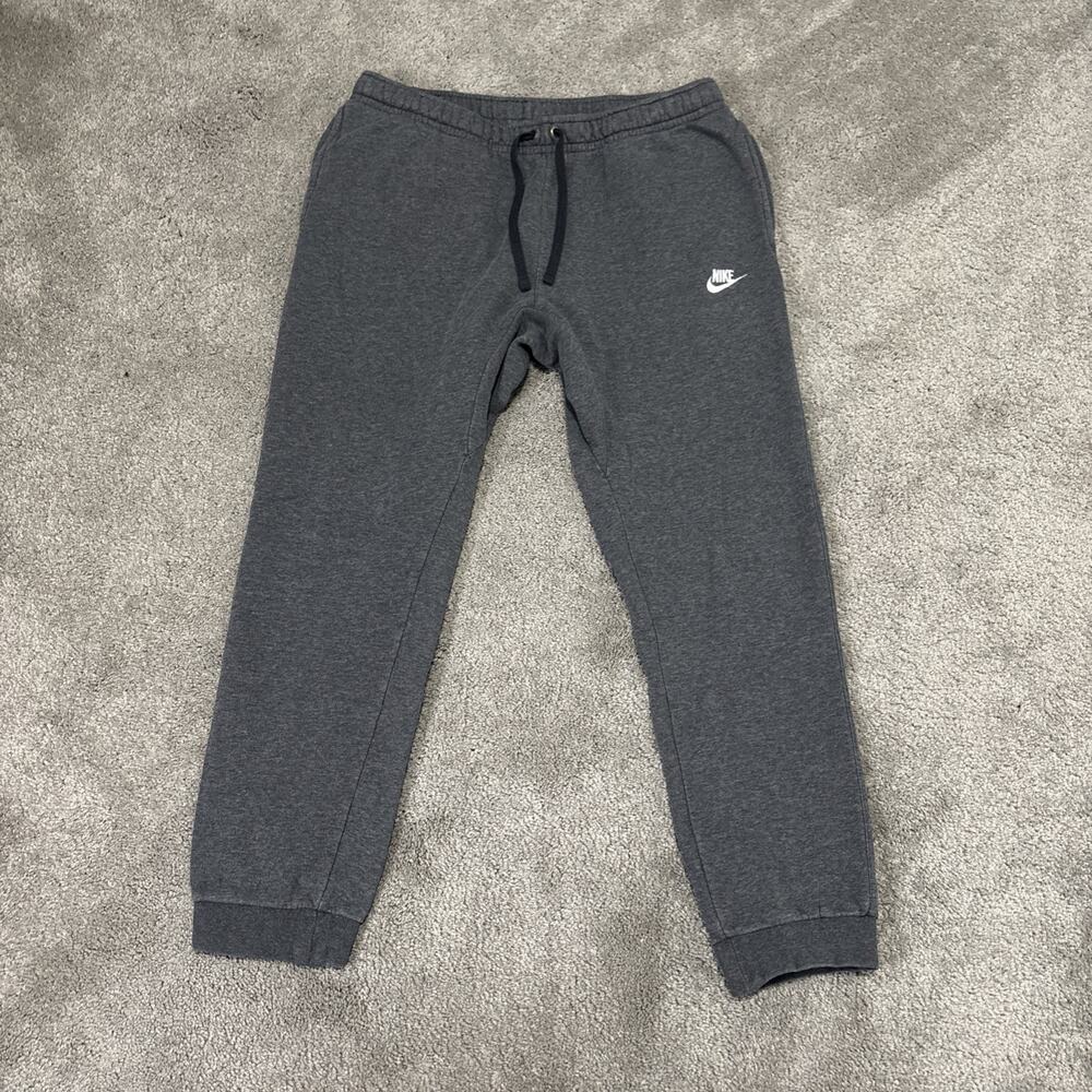 Nike Mens Sportswear Club Fleece Joggers Sweatpants 804408-071 Gray Size Large